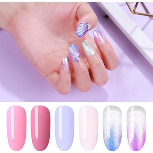 Elite99 6 pieces/lot Shimmer Glitter Gel Polish Set Nail Art UV LED Nail Gel Set For Manicure Long Lasting Soak Off Varnishes