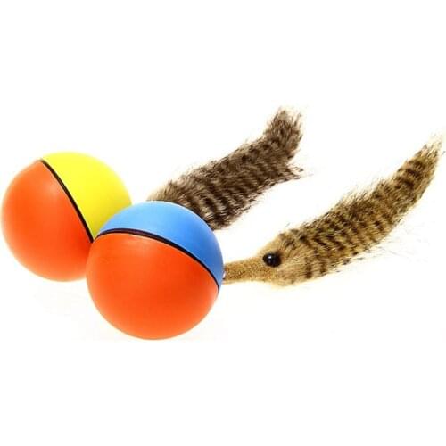 Pet Cat Toy Electric Ball Dancing Moving Toy Simulation Cats Toy For Pet Toys Interactive Dog Beaver Weasel Rolling Feasible