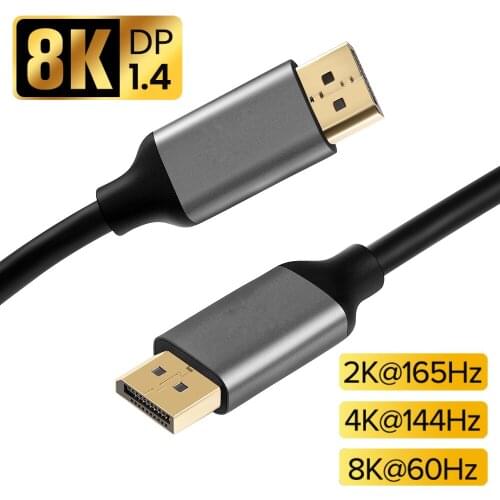 DisplayPort 1.4 Cable 8K HDR 60Hz 4K@144Hz 32.4Gbps Display Port Adapter For Video PC Laptop TV DP 1.4 Display Port Cable