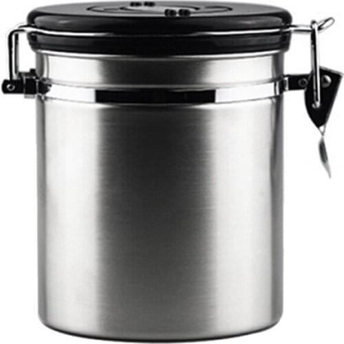 Coffee Storage Container Airtight Stainless Steel Coffee Canister Coffee Bean Container With Valve