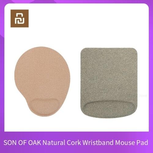 Xiaomi SON OF OAK Natural Cork Wristband Mouse Pad Oval Simple Square Moisture-proof, Anti-fouling, Wear-resistant, Anti-static