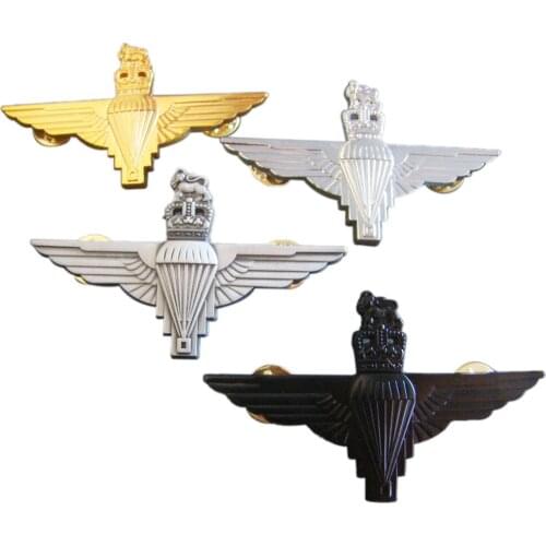 4 PCS UK British ROYAL PARATROOPER METAL WINGS HAT BERET COCKADE CROWN BROOCH BADGE PIN