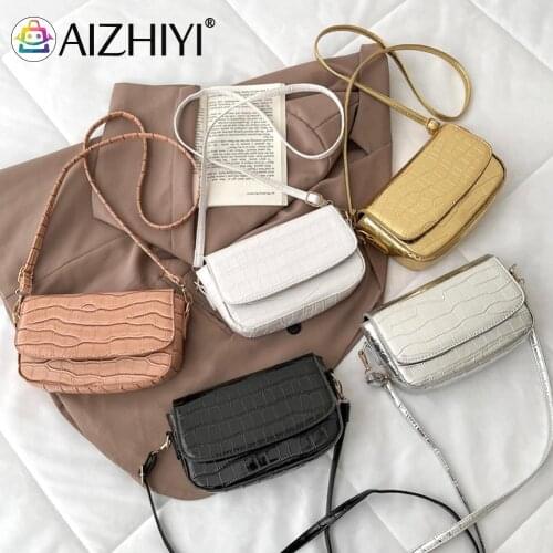 Fashion Women Alligator Snake Pattern Shoulder Crossbody Messenger Bag Casual Ladies Small Handbags Flap Purse