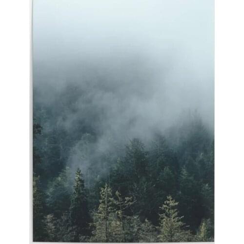 HD Printed Wall Art Smell Earth Nature Fog Mountain Tree Canvas Painting Modular Pictures Home Decor For Bedroom Framed Poster