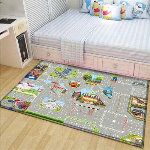 Anti Slip Rug Game Mat Bedroom Flannel 2021 Home Decoration Bathroom Mat Soft Carpet Room Printing Kid Living Rugs Play Floor