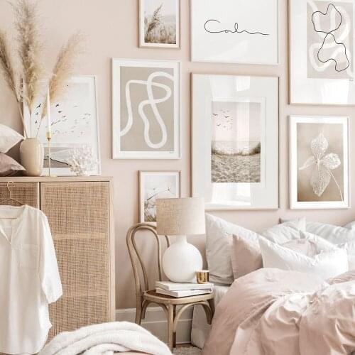 Nordic Reeds Poster Beach Canvas Painting Quote Abstract Line Art Print Modern Flower Wall Picture For Living Room Home Decor