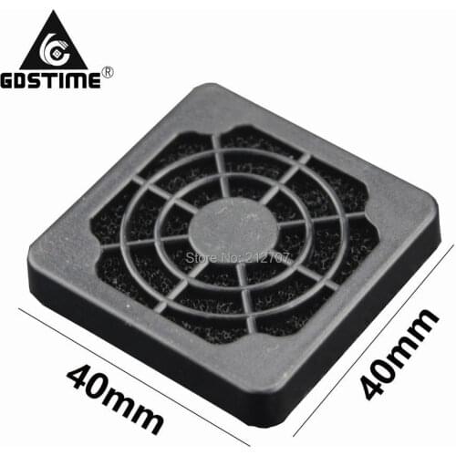 500pcs/lot Gdstime 40mm Computer PC Dustproof Cooler Fan Cover Dust Filter Plastic Mesh