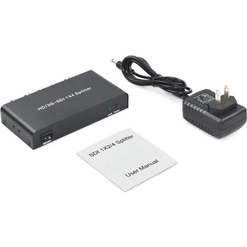SDI Splitter 1x4 Video Converter 3G/HD/SDI repeater support 1080P Multimedia Distribution Extender for Projector Monitor Camera