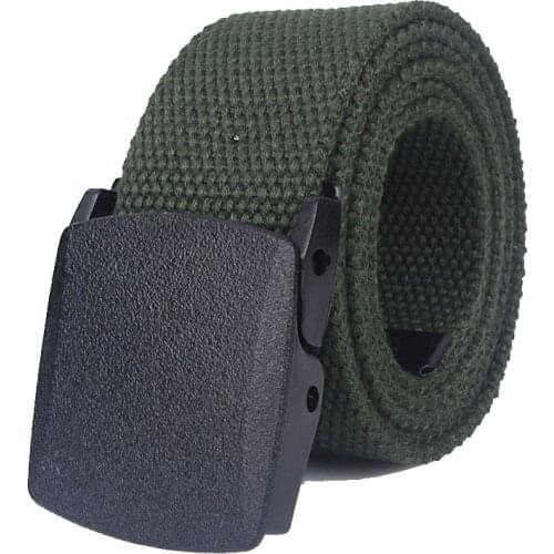 Mens POM Slide Buckle Quick Drying Belts Breathable Canvas Army Military Fans Outdoor Tactical Waist Summer Unisex Sport Strap