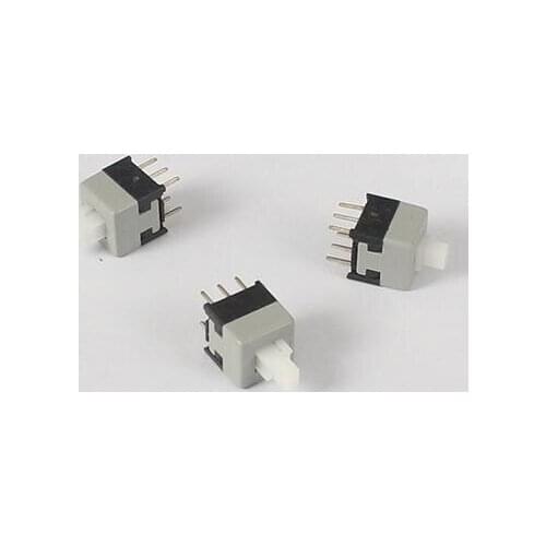 20pcs/lot 8.5X8.5 mm 8.5 * 8.5 mm self locking switch button dip switch 6 pins touch button key switch attacked