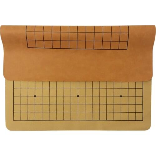 Go Chess Chessboard 22*25 mm 19 Road with 25 mm 13 Road PU Leather Checkerboard Old Game of Go Weiqi Board for 2.2cm pieces LB46
