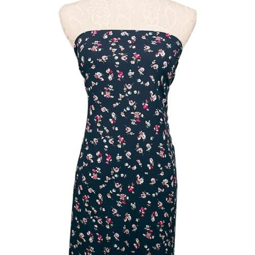 Width 57'' Fashion Simple Carved Printed Pattern Artificial Cotton Silk Fabric By The Half Yard For Dress Hanfu Pajamas Material