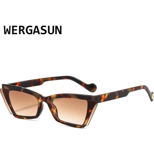 WERGASUN Square Retro Sunglasses Women Vintage Sun Glasses For Women/Men Luxury Brand Eyeglasses Women Small Oculos De Sol