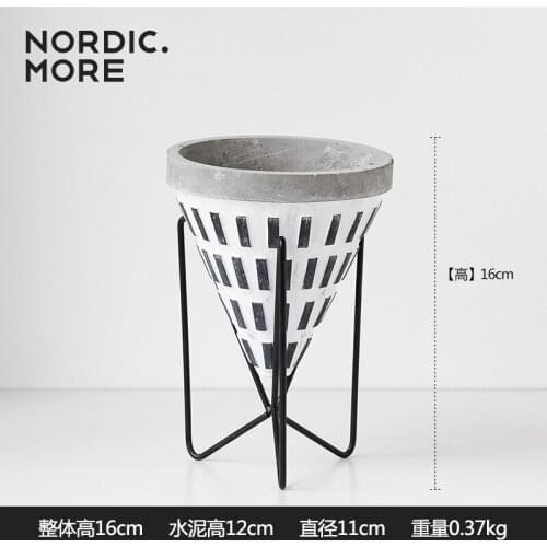 Nordic Industrial Style Modern Simple Cement Flower Pot Living Room Decoration Flowers Creative Vase Decoration Home Ornament