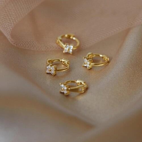 Rhinestone Ear Rings Piercing Fashion Punk Rock Geometric for Women Vintage Unisex Earrings Statement