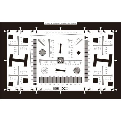 ISO12233 QS5.5X Reflective 401X256X0.25mm Resolution Line Measure 4000 LW/PH Test Chart Checker Camera Resolution
