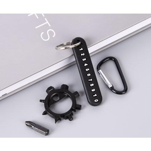 12 in 1 Multi-purpose Screwdriver Multitool with Keychain Corkcrew Portable Stainless Steel Bicycle Repair Tools