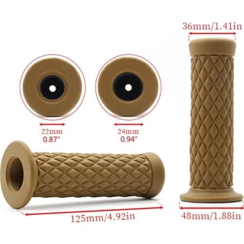 Universal 22mm Motorbike Rubber Handle Vintage Handlebar Hand Grip Bar End For Motocross Moto Grip Pit Bike
