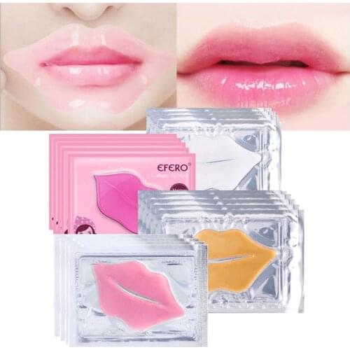 10/5Pack Beauty Lip Plumper Crystal Collagen Lip Mask Patches Moisture Essence Hydrating Cosmetics Nourishing Lips Skin Care