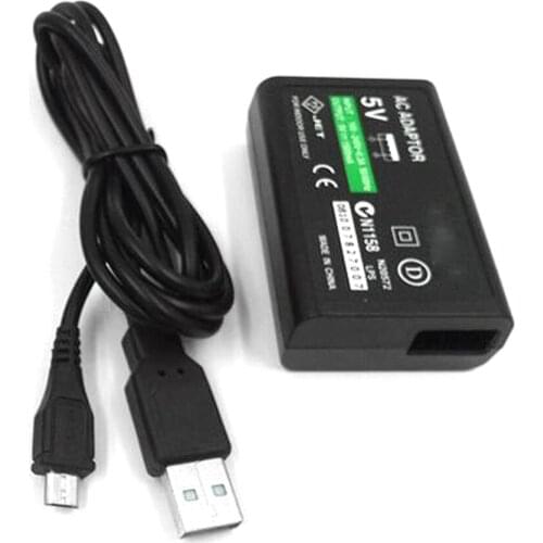10pcs wholesale USB Data Cable AC Power Supply Adapter Convert Charger For Sony for PS Vita for PSV 2000 US Plug