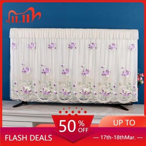 2020 New TV Cover Dust Cover New LCD TV Cover Cloth 55-Inch Always-on 65-Inch Finished Product tv cover lace