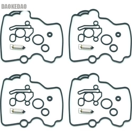 4 Motorcycle Carburetor Repair Kits for Suzuki RF600R RF600 R 1994-1996 RF900R RF900 1994-1997 Carb Gaskets O-rings Float Valves