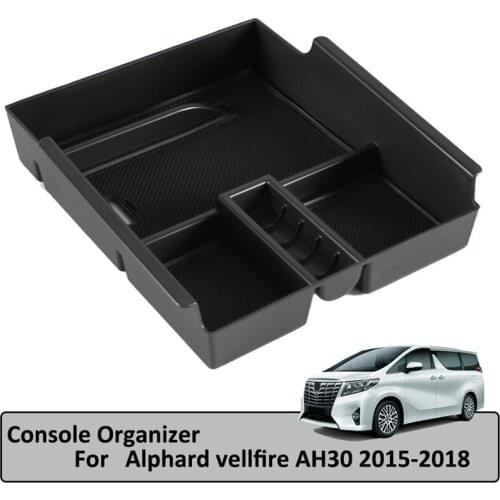 Car Central Interior Armrest Insert Organizer Storage Box Fit for Toyota Alphard Vellfire 2015-2018
