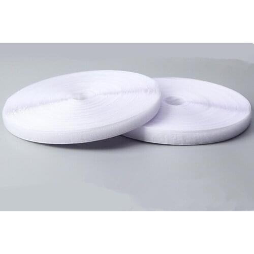 16mm White and Black Hook and Loop Tape (no glue) / Roll - 2M/pair Sew On Strap