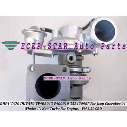 Free Ship RHF4 IHIVA70 F400010 VF40A013 35242096F VA70 Turbo Turbine Turbocharger For JEEP Cherokee 2.5 CRD VM 2.5L CRD 2001
