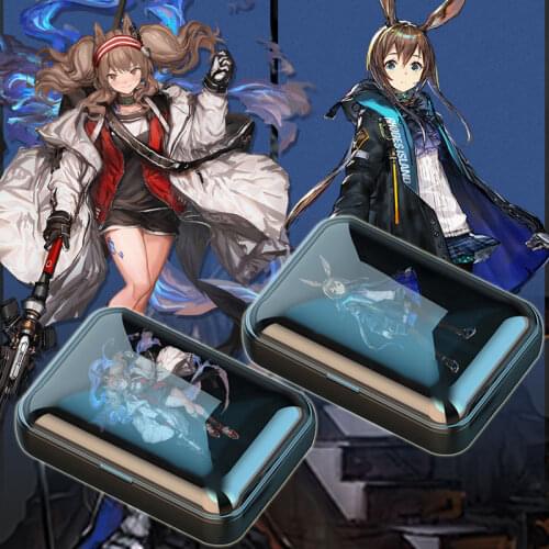 Game Arknights Bluetooth earphones Texas Lappland Amiya cosplay For Android Wireless Earbuds Bluetooth 5.0 Charging box waterpr