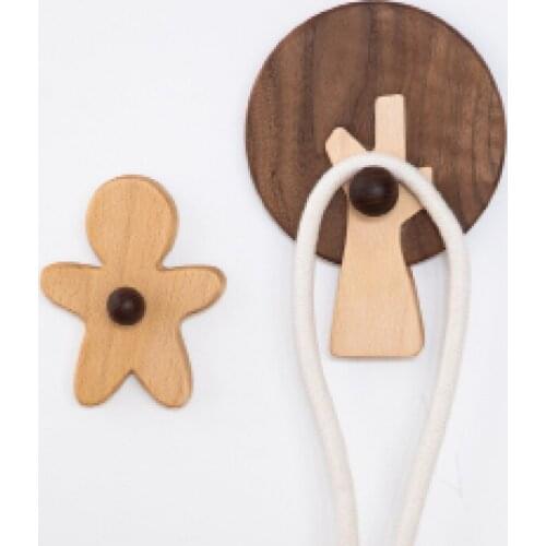 Safe Tree Coat Hook Solid Wood Hook Wall Decoration Creative Coat Rack Nordic Ins Childrens Room Decoration
