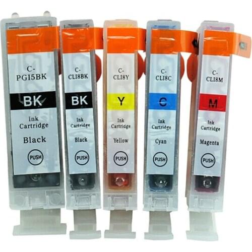 CISSPLAZA 5pcs PGI5BK CLI-8BK print cartridge compatible for Canon MP610/MP600R/MX850/MP600/MP610/MP800