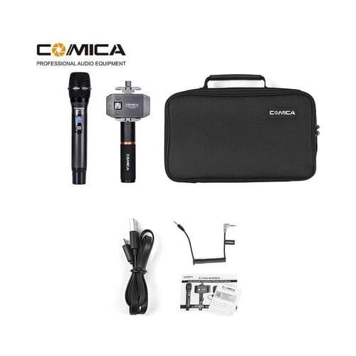 COMICA CVM-WS50H Multi-Channels Smartphone Wireless Microphone with Hand-held Transmitter 6 Channels 60m Working Distance