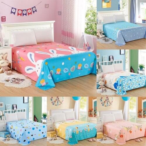 For Home 160*230cm Polyester Cotton Cartoon Sheet Mattress Cover Bedding Linens Bed Sheets Bed Sheet For Bedroom 10500B