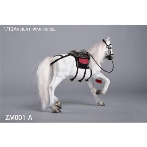 For Collection 1/12 Scale Ancient War Horse ZM001/ZM002 Running Ver./Standing Vivid Animal Model With Accessories Model