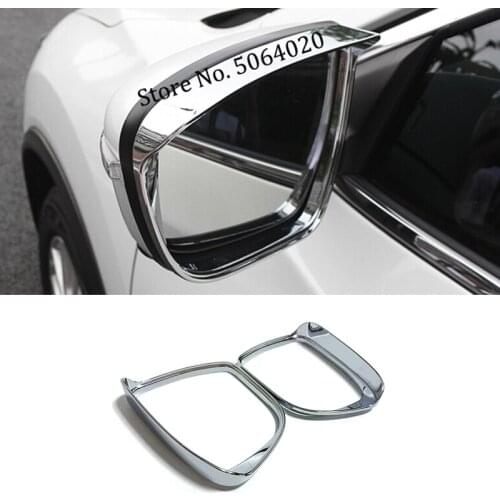 For Nissan Murano 2015 - 2019 ABS Chrome Car rearview mirror block rain eyebrow cover trim car styling accessories 2Pcs