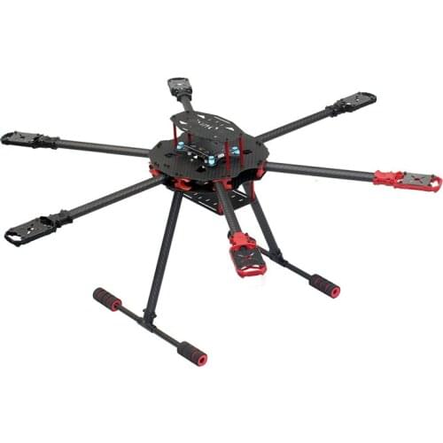 JMT DIY Helicopter Q705 Q650 3K Carbon Fiber 6-Alex Drone Folded Arm FPV UAV Quadcopter Frame Kit w/ Landing Gear Skid