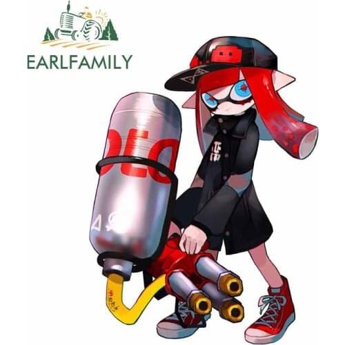 EARLFAMILY 13cm x 9.8cm For Splatoon Girls Party Laptop Car Stickers Refrigerator Decal Campervan Waterproof Decoration