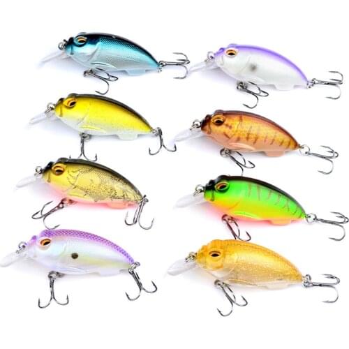 HiUmi 8pcs Crank Fishing Lure Pesca 7cm 13.5g Artifical Hard Bait High Quality wobbler Crankbaits 0.6-2.4M Fishing wobblers