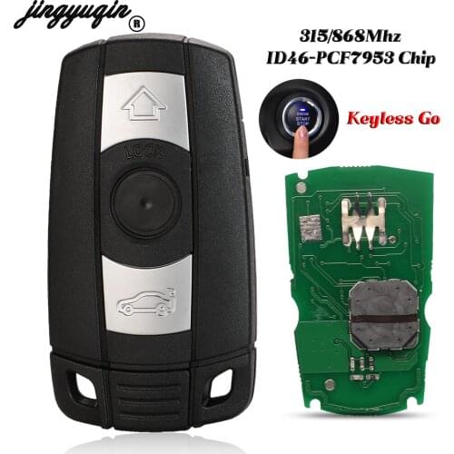 Jingyuqin Keyless-Go Function Full Intelligent Remote Key 315MHz/868MHz PCF7953 Chip For BMW CAS3 3/5 Series X5 2006-2011