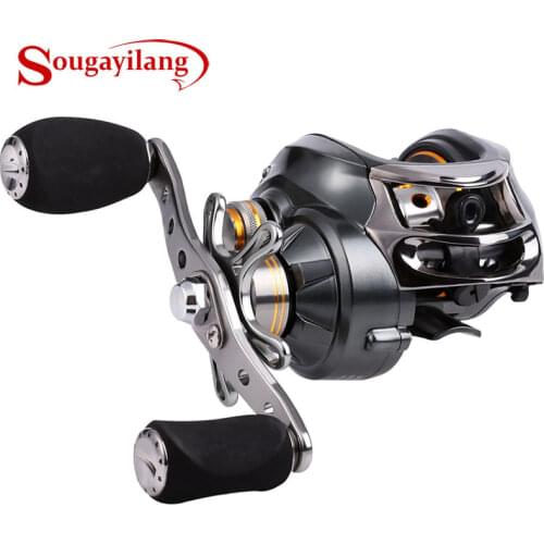 Sougayilang 11+1BB Baitcasting Fishing Reel 7.0:1 High Speed Casting Fishing Wheel Reel Max Drag Power 22LB Carp Fishing Tackle