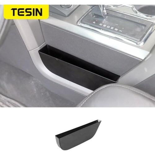 TESIN Stowing Tidying For Ford F150 Raptor Car Gear Shift Storage Box Accessories For Ford F150 Raptor 2009-2014 ABS Car Stying