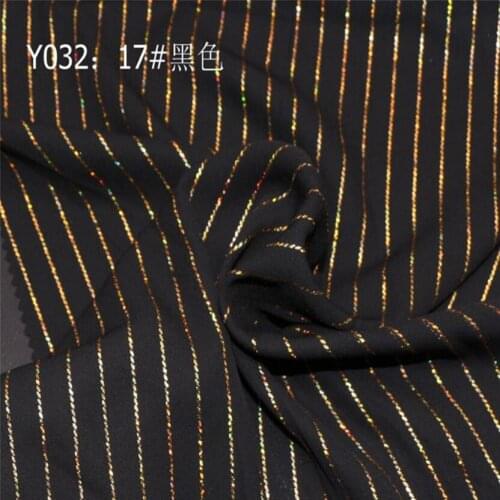 Cosplay Chiffon Dress Jacket Fabric Lasering Stripped Magic Shiny Bronzing