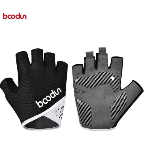 BOODUN Summer Men Women Cycling Gloves Half Finger Elastic Breathable Road Bike Bicycle Gloves with Shockproof Gel Padded