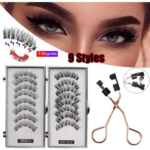 Magnetic Eyelashes With Applicator Natural Long Wispy Reusable No Glue No Magnetic Eyeliner Need Handmade Eye Makeup Tools