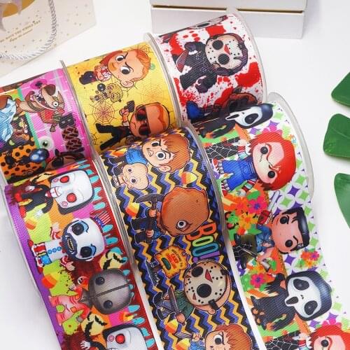 DIY Handmade Materials Printed Grosgrain Ribbon 50 Yard Per Size 55592