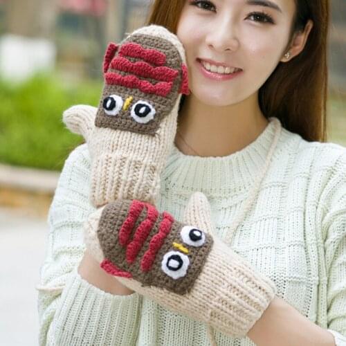 Lovely Winter Thick Warm Handmade Knitted Gloves Mittens