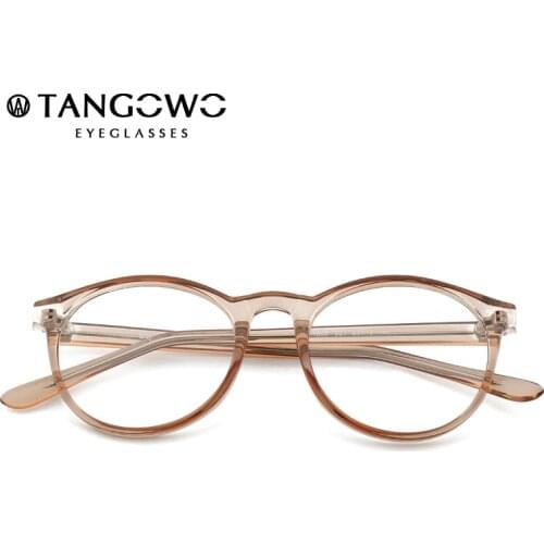 TANGOWO TR90 Round Glasses Frame Women Men Vintage Prescription Eyeglasses Frame Myopia Optical Spectacles Retro Korea Eyewear