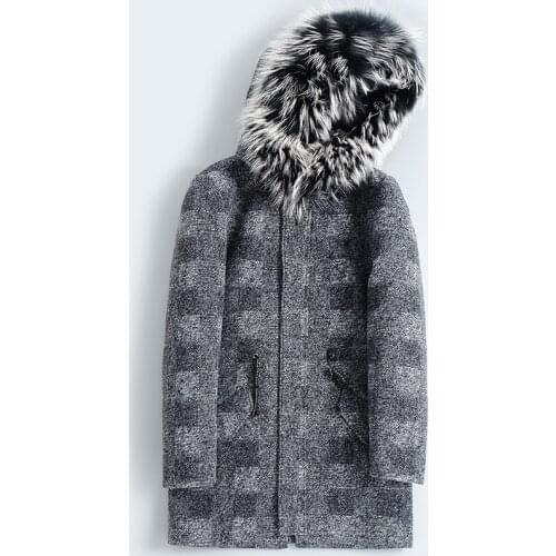 Parka Real Coat Men Long Winter Jacket Green Root Sable Liner Raccoon Fur Collar Mens Mink Jackets 4516 KJ2982