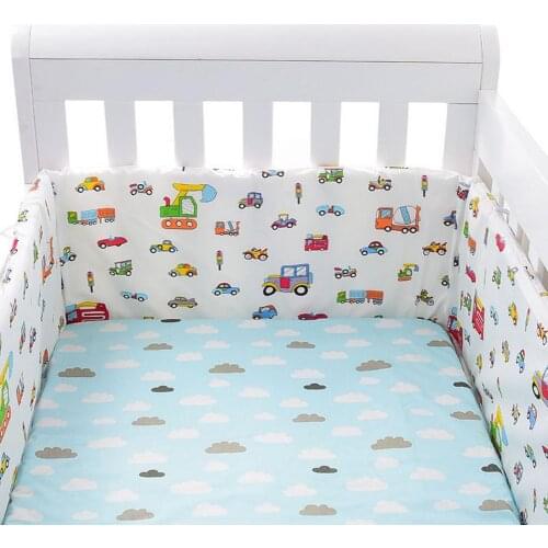 30*200cm Thicken Baby Crib Liner Washable Soft Baby Bed Bumper Protector Pad Infant Around Cushion Fence Cover For Newborn